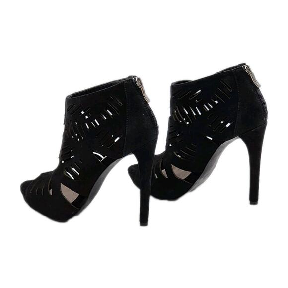 BCBGeneration Women's Morocco Black Suede High Heel Strap Shoes Size 6.5 In Box - Picture 8 of 16